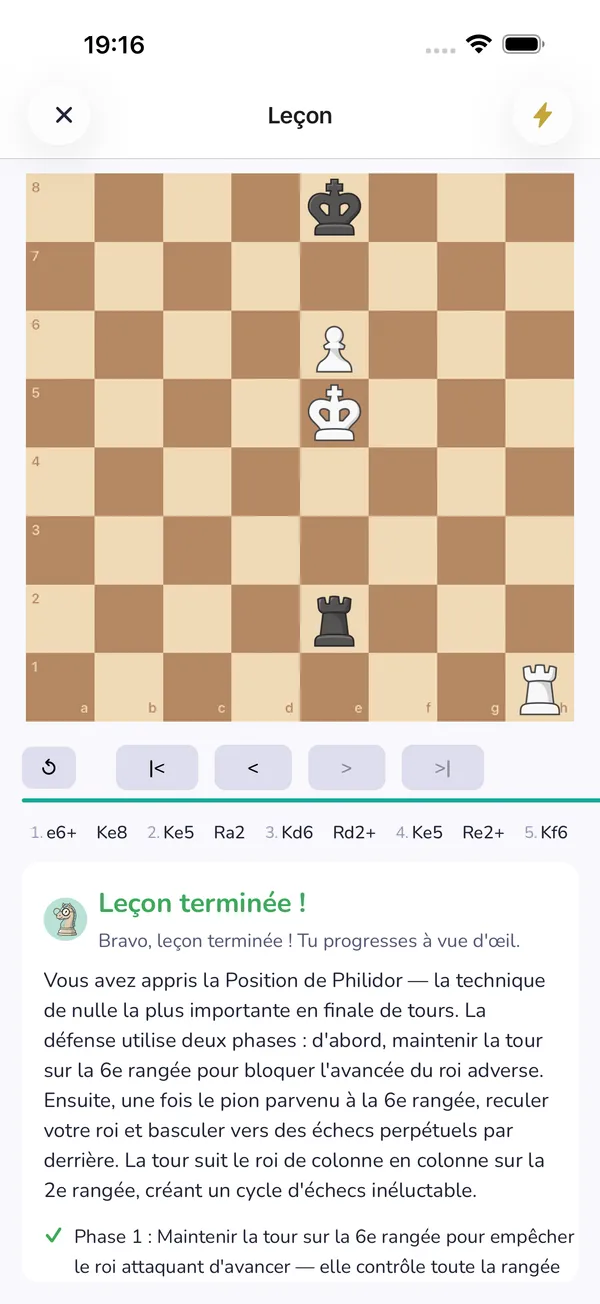 Leçons interactives